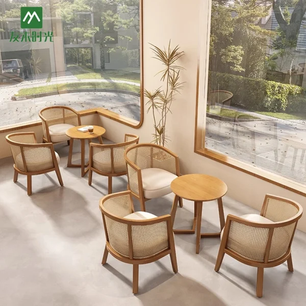 Wholesale Coffee Shop Lounge Furniture, Japanese Minimalist Style - Cafe Furniture Manufacturer