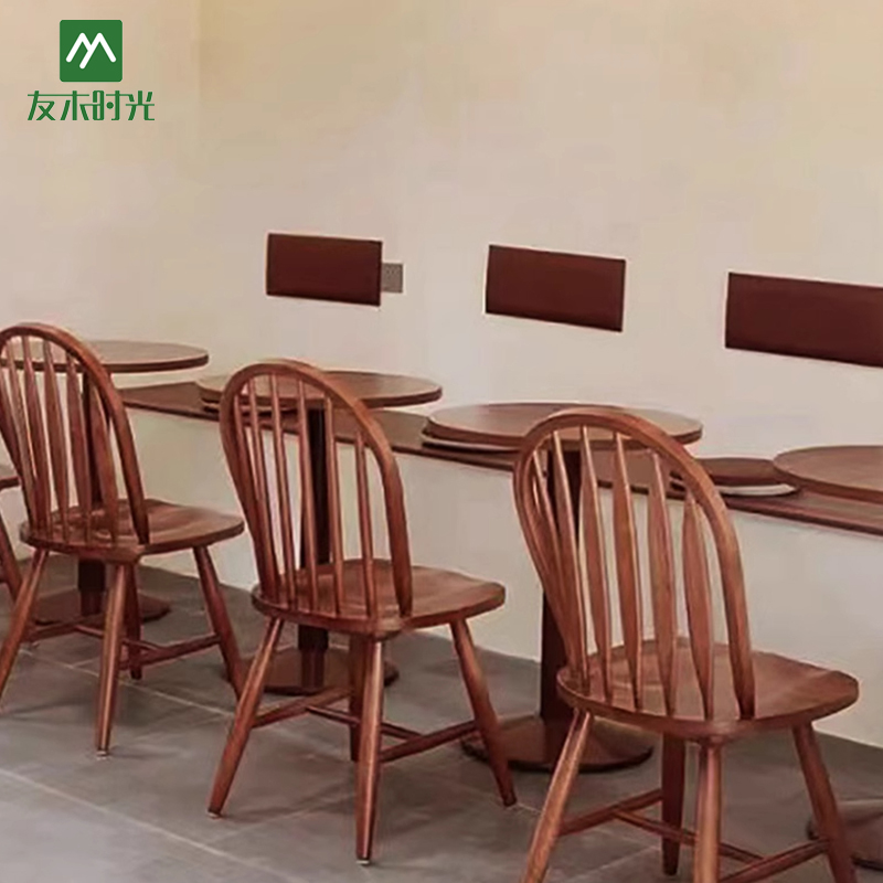 Japanese-style Minimalist Cafe Restaurant Solid Wood Table and Chair Set. Durable and Easy to Maintain. - Imagen 5