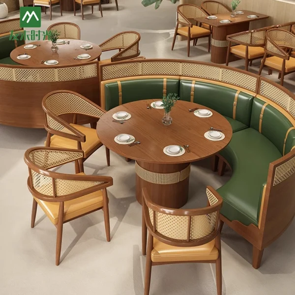 Wholesale Supplier of Rattan Table and Chair Sets Suitable for Thai-themed Restaurants