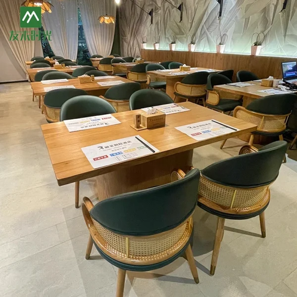 Wholesale Natural Style Restaurant Table and Chair Set, Cafe Furniture Set