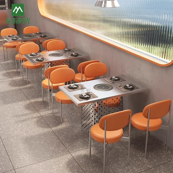 Electric Hot Pot Table Supply – Industrial Style Hot Pot Restaurant Furniture
