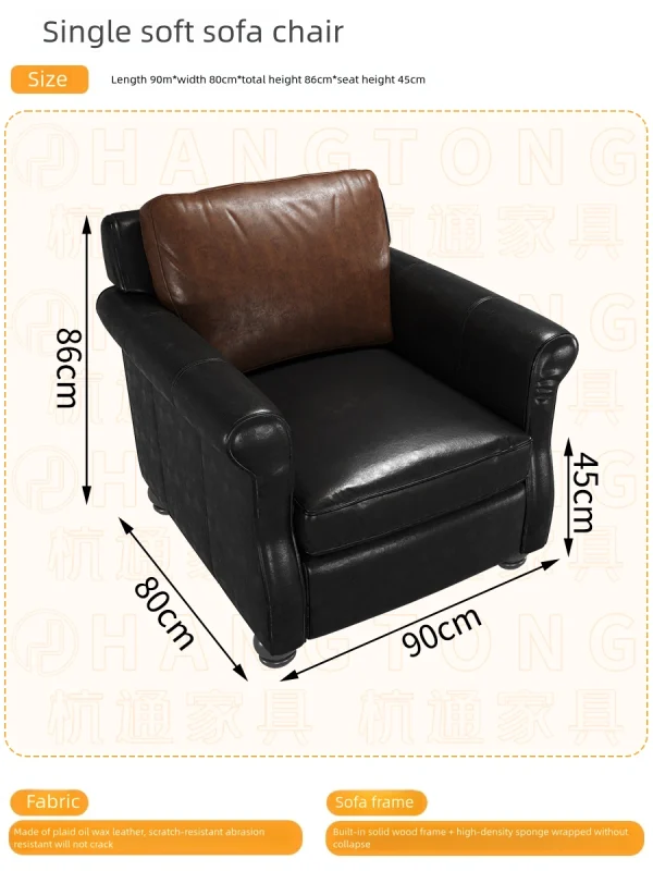 Retro-style Pub Furniture Set, Cigar Bar Casual Sofa Set, Bar Table and Chair Combination