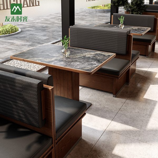 Wholesale Themed Restaurant Furniture - Eye-Catching and Durable Table and Creative Webbing Chair Sets