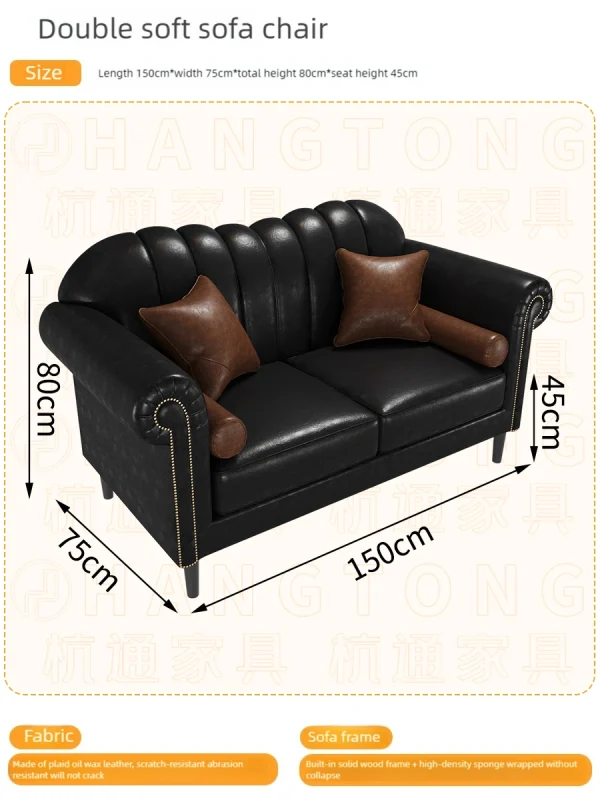 Retro-style Pub Furniture Set, Cigar Bar Casual Sofa Set, Bar Table and Chair Combination