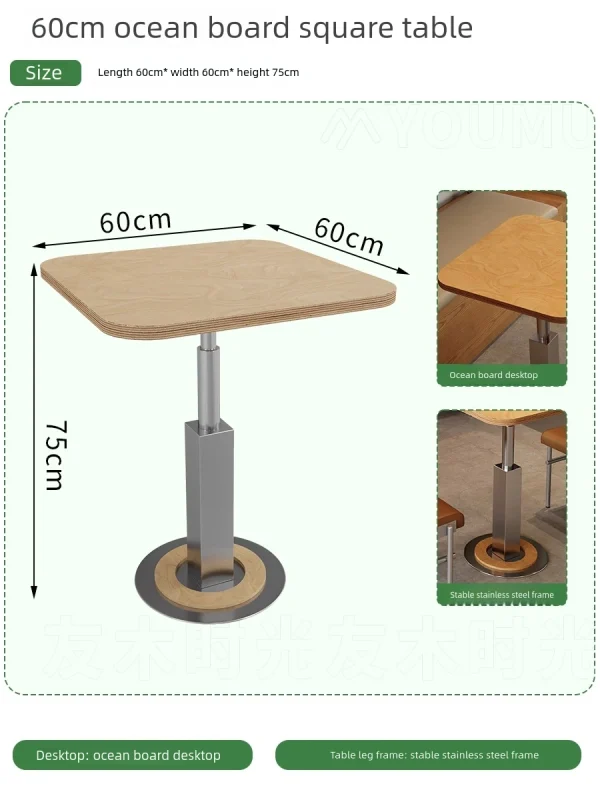 Bulk Industrial Style Restaurant and Cafe Table, Chair and Booth Sofa Set