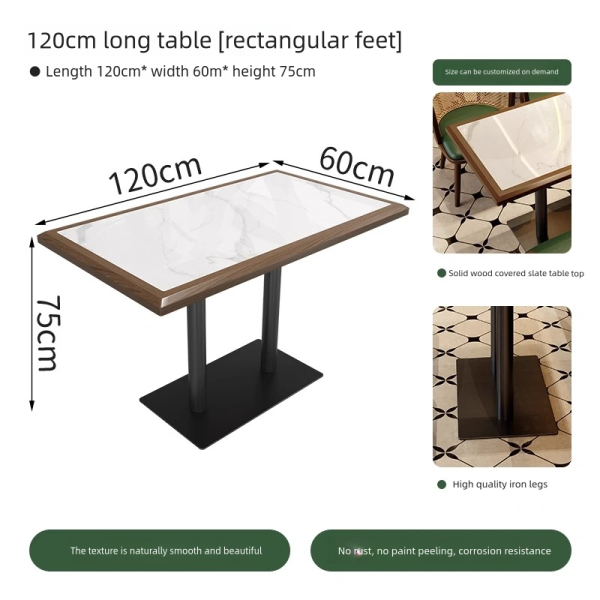 Southeast Asian Themed Restaurant, Thai Restaurant Style Solid Wood Table and Chair Set