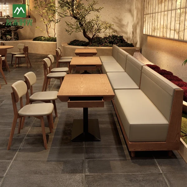 High-end Restaurant Furniture for Sale - Table with Drawer, Chairs, Booth