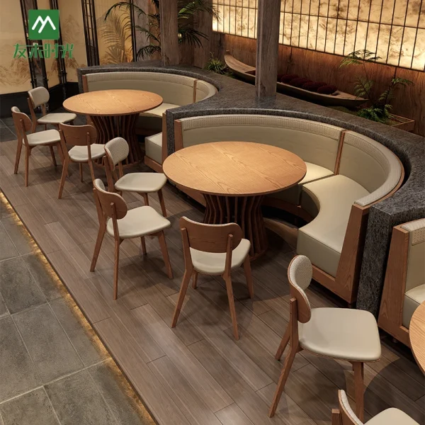 High-end Restaurant Furniture for Sale - Table with Drawer, Chairs, Booth