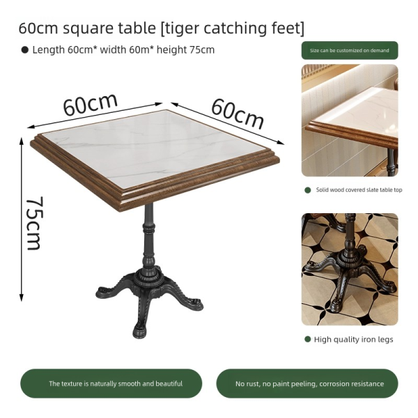 Southeast Asian Themed Restaurant, Thai Restaurant Style Solid Wood Table and Chair Set