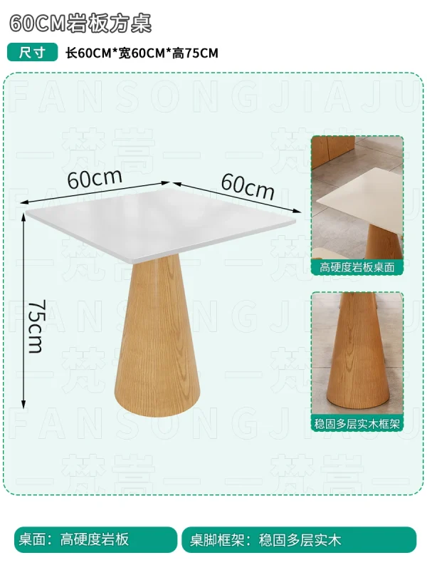 Minimalist Style Restaurant Table and Chair Set, Suitable for Cafes and Dessert Shops