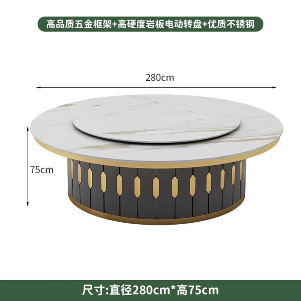 Modern Round Rotating Dining Table Set For Banquet - Manufacturer Direct Supply