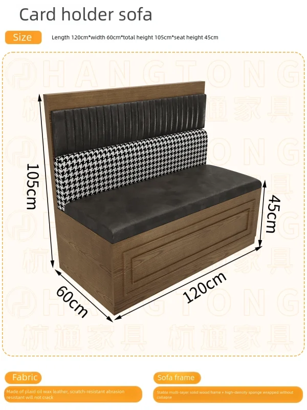 Vintage Restaurant Furniture Booth Sofas and Table Set, Furniture Factory Direct Supply