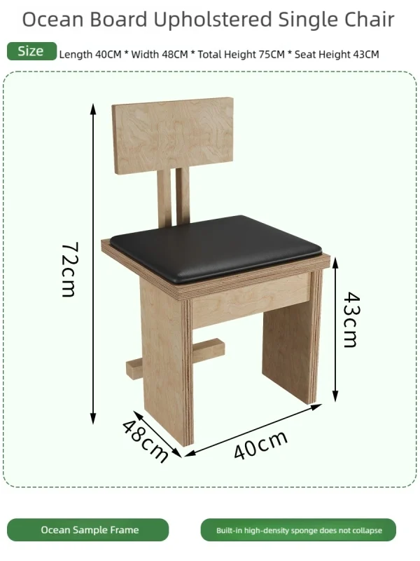 Korean-style Casual Restaurant Fast Food Restaurant Wooden Table and Chair Set, Suitable for Cafes, Dessert Shops