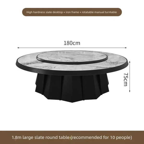 High-quality Hotel Round Banquet Table and Chair Sets - Round Rotating Dining Table Sets