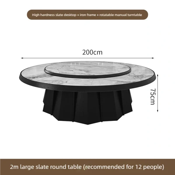 High-quality Hotel Round Banquet Table and Chair Sets - Round Rotating Dining Table Sets