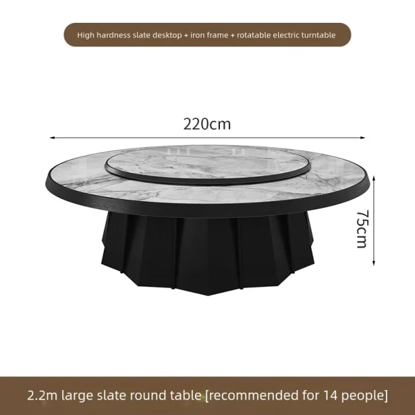 High-quality Hotel Round Banquet Table and Chair Sets - Round Rotating Dining Table Sets