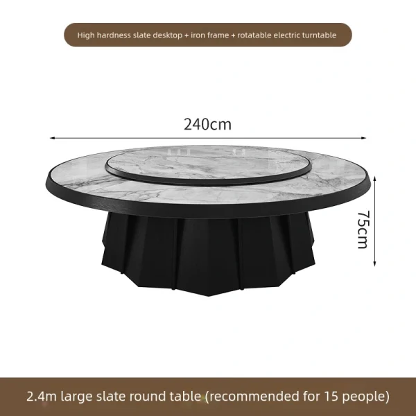 High-quality Hotel Round Banquet Table and Chair Sets - Round Rotating Dining Table Sets