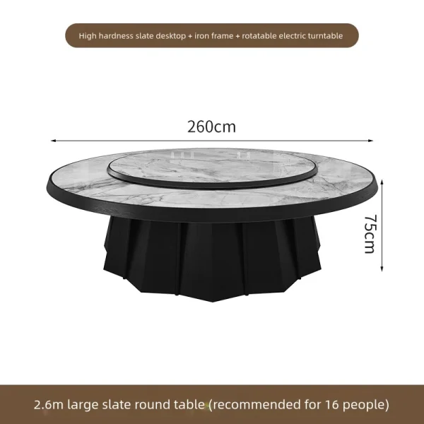 High-quality Hotel Round Banquet Table and Chair Sets - Round Rotating Dining Table Sets