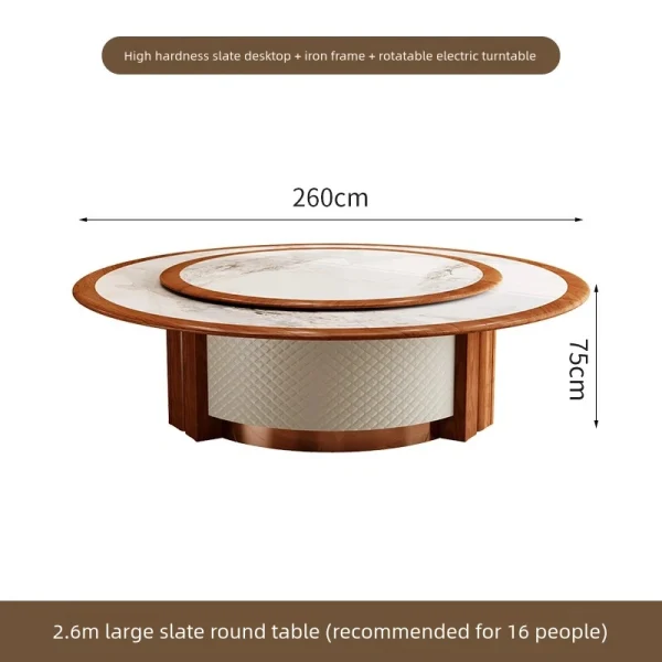 Round Rotating Dining Table, High-end Banquet Hall Furniture for Sale