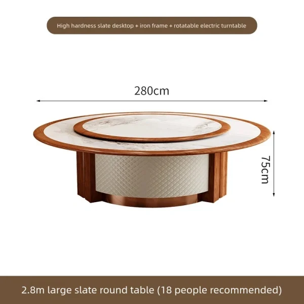Round Rotating Dining Table, High-end Banquet Hall Furniture for Sale