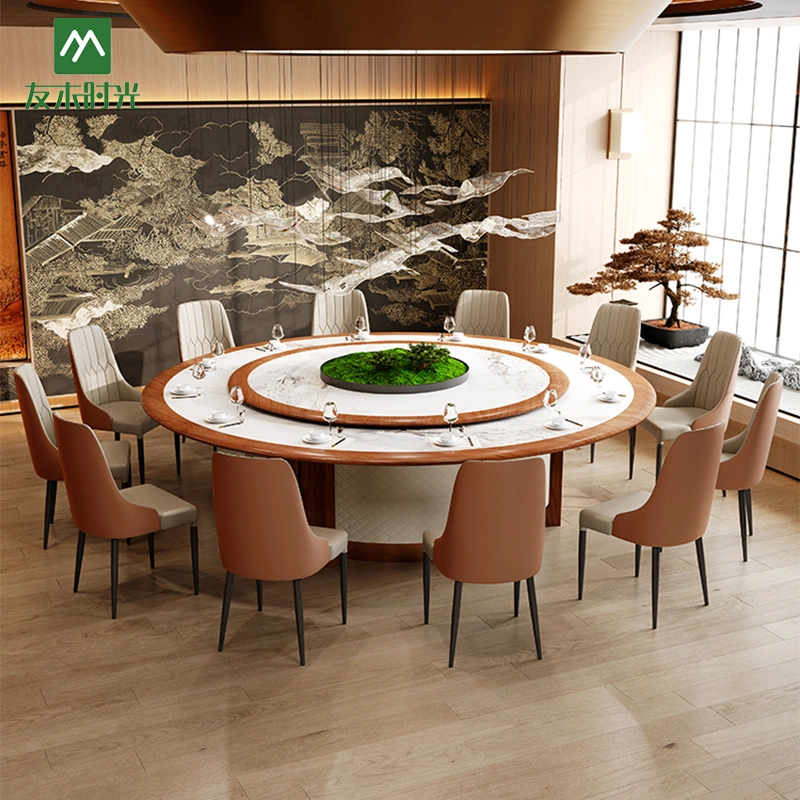 Round Rotating Dining Table, High-end Banquet Hall Furniture for Sale - Image 3
