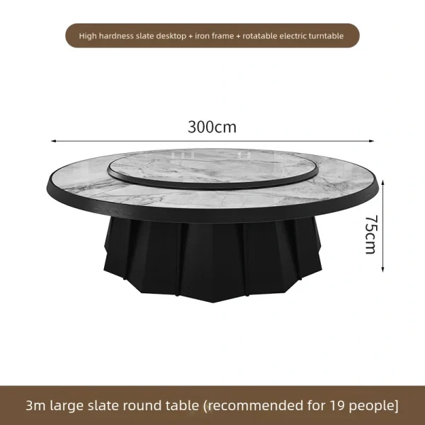 High-quality Hotel Round Banquet Table and Chair Sets - Round Rotating Dining Table Sets