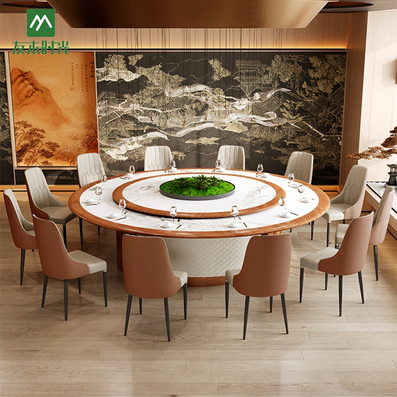 Round Rotating Dining Table, High-end Banquet Hall Furniture for Sale - Image 4