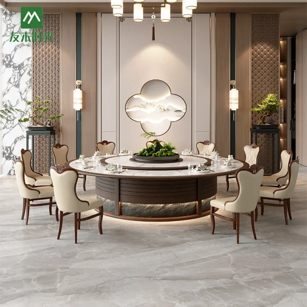 Wholesale Hotel Round Tables with Motorized Function – Banquet Hall, VIP Room, Villas, and Restaurants Fitted