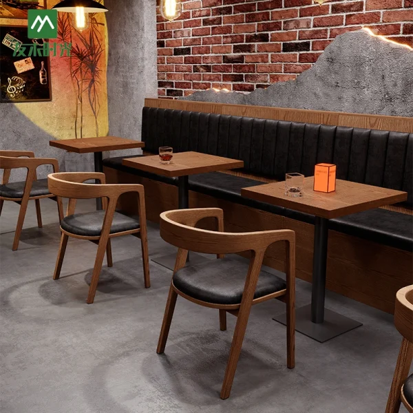 Retro-Style Café & Restaurant Solid Wood Table and Chair Set Manufacturer – Retro Restaurant Furniture Supplier