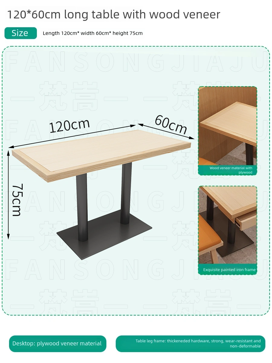 Wholesale Chinese Style Restaurant Dining Table and Chair Sets — Wooden Booth Sofas Suitable for Commercial Noodle Shops, Hotels, and Restaurants - Imagen 9