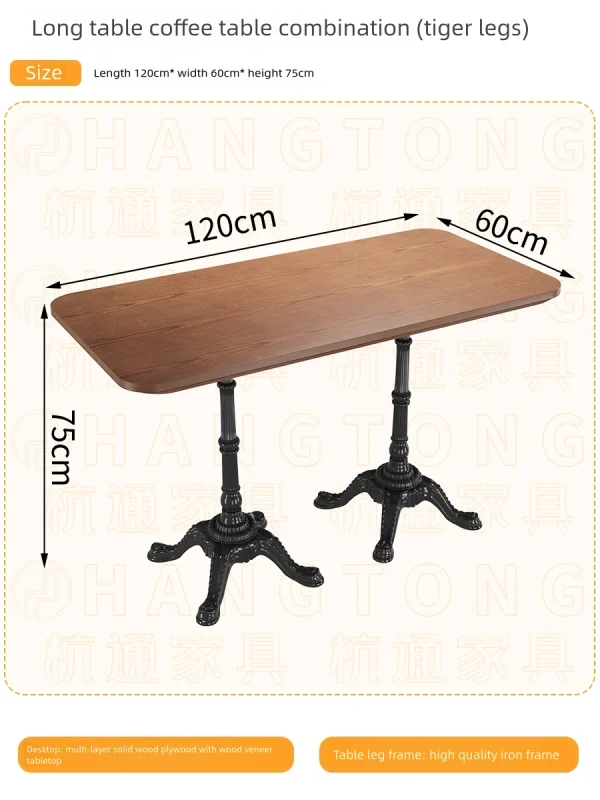 Wholesale Retro-style Solid Wood Furniture for Cafes, Bars, and Pubs, Customization Available