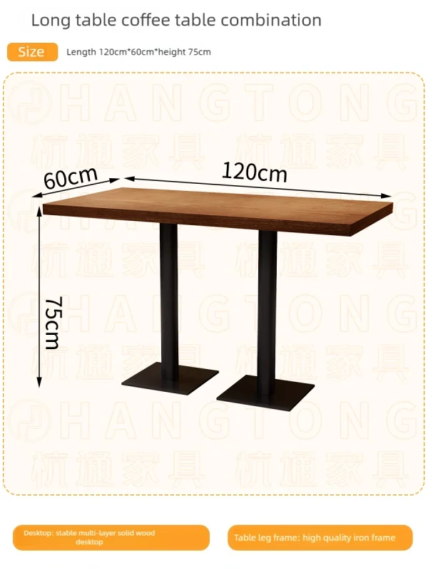 Retro Solid Wood Table and Chair Sets for Pubs, Cafes, and Restaurants