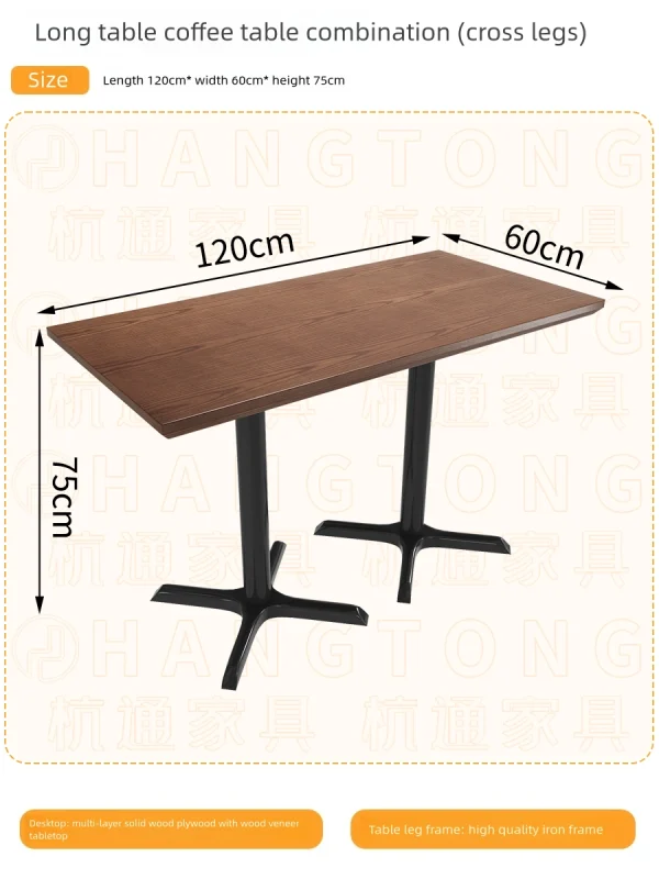Retro-style Bar, Cafe, and Casual Restaurant Solid Wood Furniture Wholesale