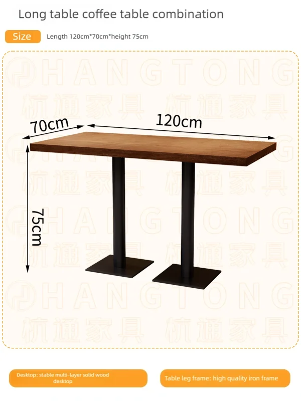 Retro Solid Wood Table and Chair Sets for Pubs, Cafes, and Restaurants