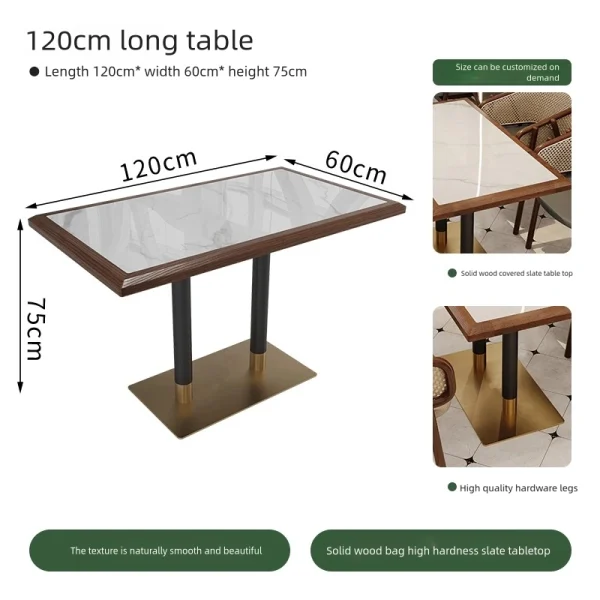 Modern High-end Southeast Asian Style Restaurant Rattan Tables and Chairs Factory Supply