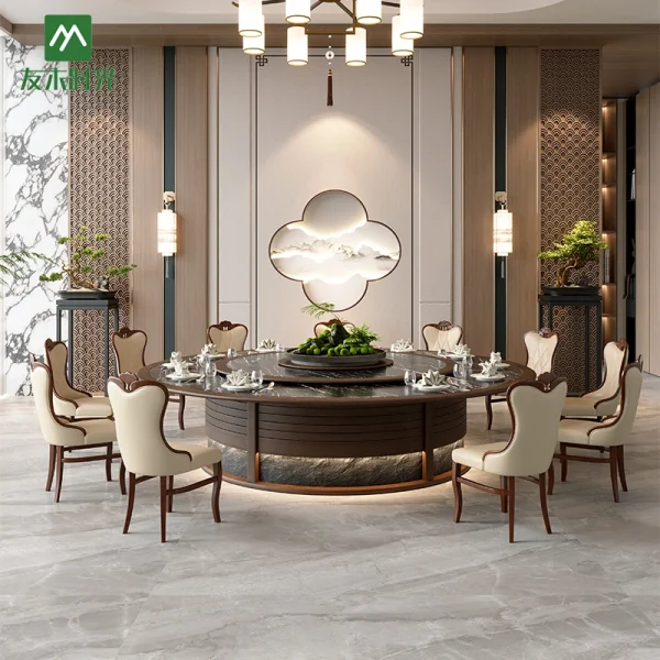 Wholesale Hotel Round Tables with Motorized Function – Banquet Hall, VIP Room, Villas, and Restaurants Fitted