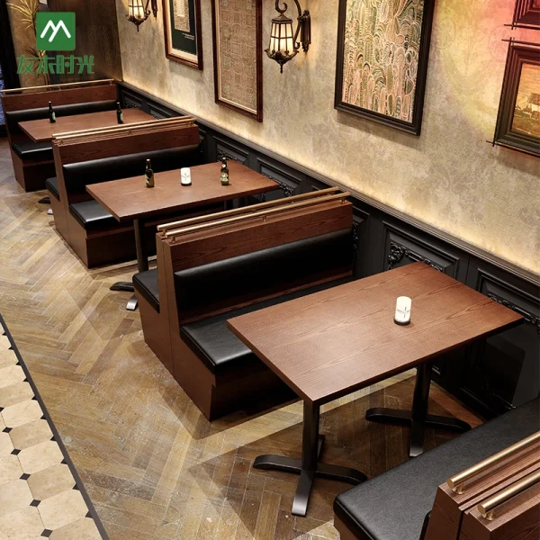 Supply Retro Restaurant Furniture – Solid Wood Table and Chair Sets for Cafes, Restaurants, Pub