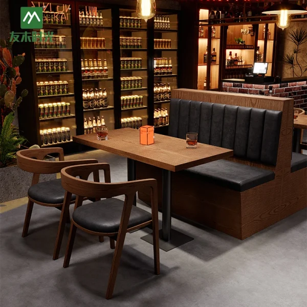 Retro-Style Café & Restaurant Solid Wood Table and Chair Set Manufacturer – Retro Restaurant Furniture Supplier