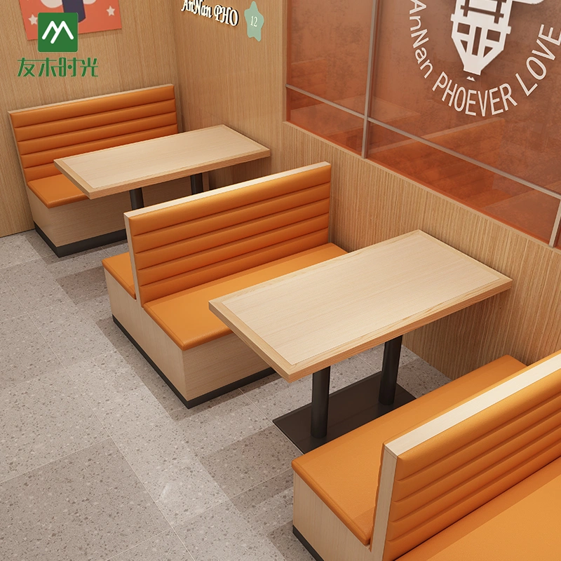 Wholesale Chinese Style Restaurant Dining Table and Chair Sets — Wooden Booth Sofas Suitable for Commercial Noodle Shops, Hotels, and Restaurants - Imagen 3