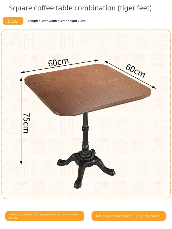 Wholesale Retro-style Solid Wood Furniture for Cafes, Bars, and Pubs, Customization Available