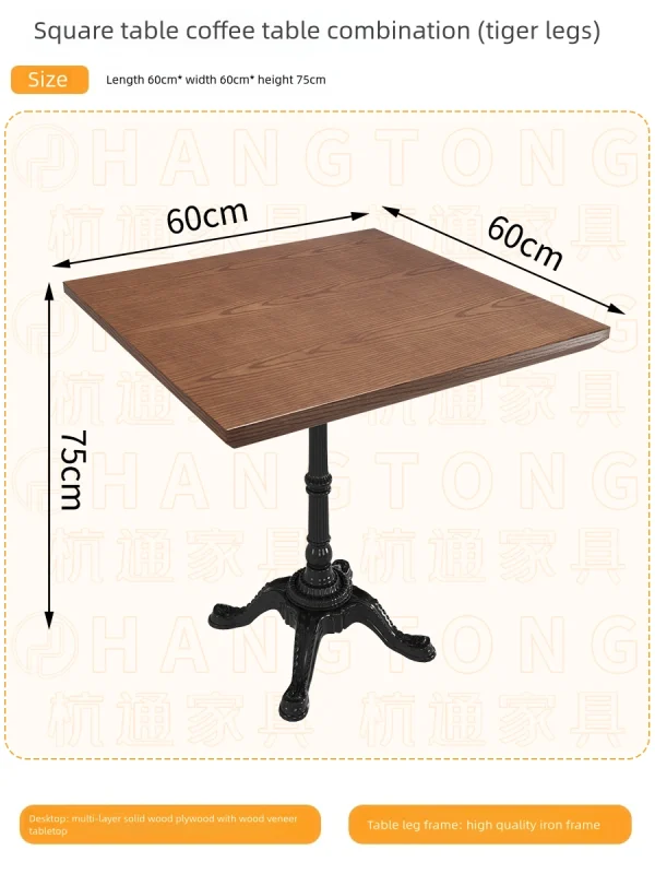 Retro-style Bar, Cafe, and Casual Restaurant Solid Wood Furniture Wholesale