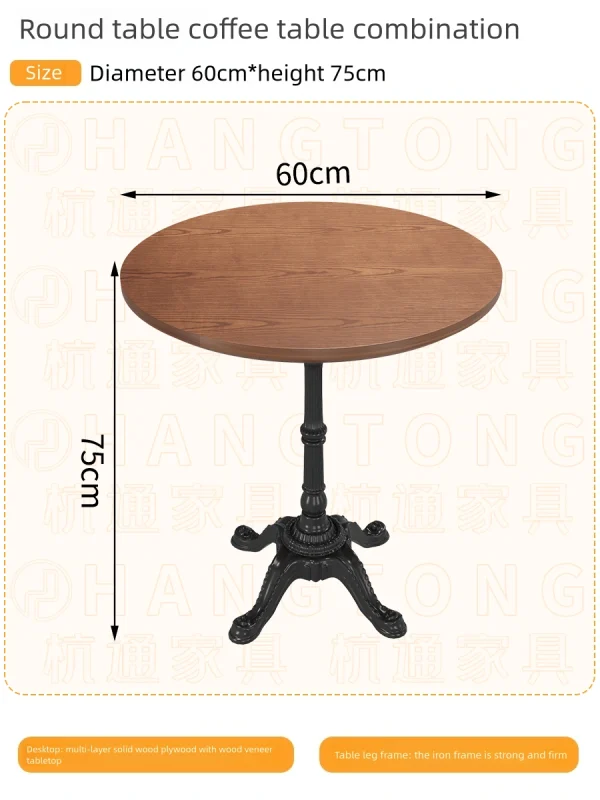 Retro-style Bar, Cafe, and Casual Restaurant Solid Wood Furniture Wholesale