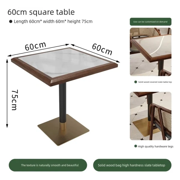 Modern High-end Southeast Asian Style Restaurant Rattan Tables and Chairs Factory Supply