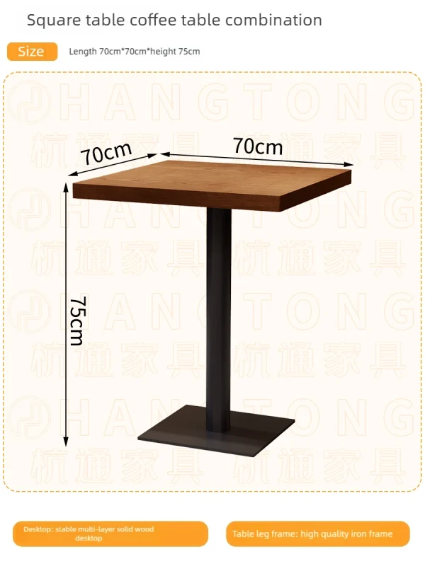 Retro Solid Wood Table and Chair Sets for Pubs, Cafes, and Restaurants