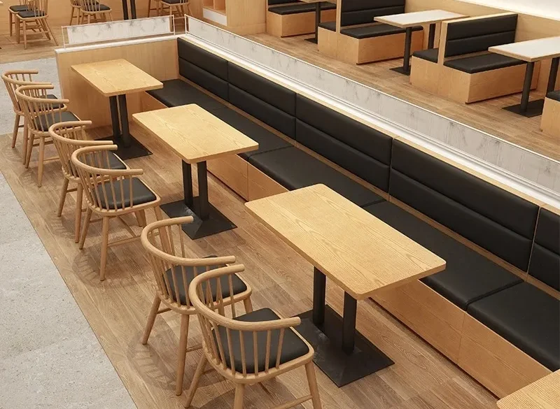 shallow booth seating