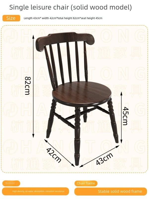 Wholesale Retro-style Solid Wood Furniture for Cafes, Bars, and Pubs, Customization Available