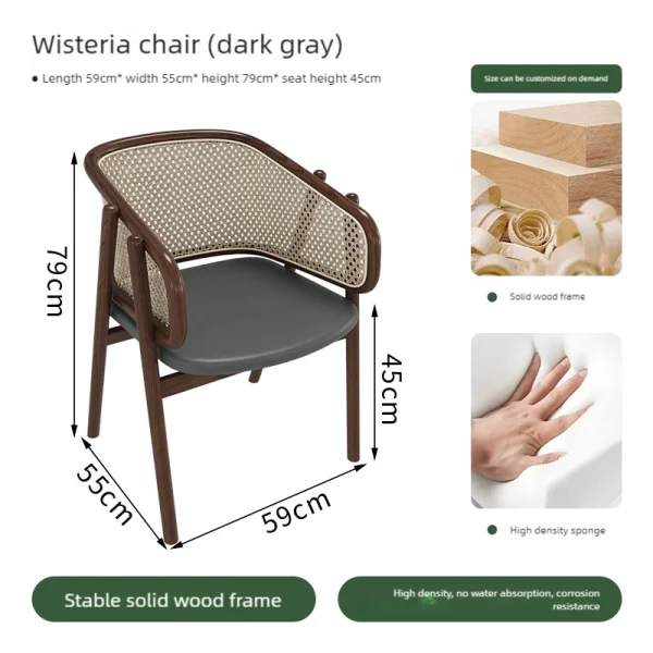 Modern High-end Southeast Asian Style Restaurant Rattan Tables and Chairs Factory Supply