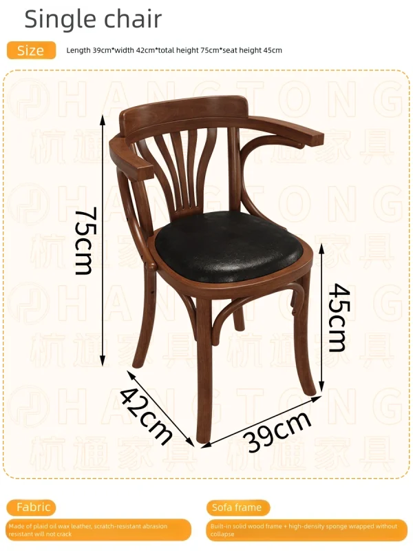 Retro-style Bar, Cafe, and Casual Restaurant Solid Wood Furniture Wholesale