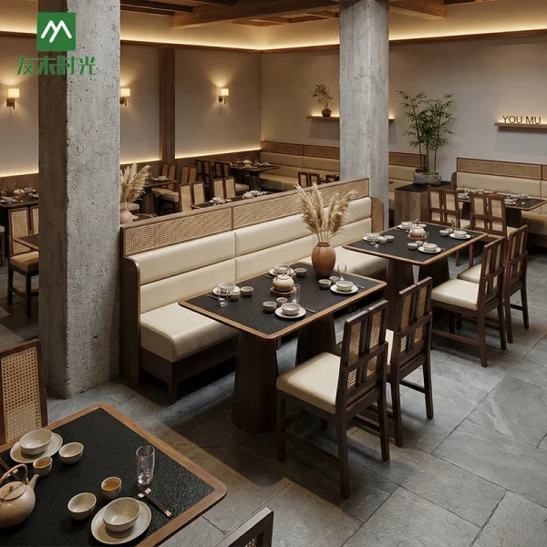 Wholesale Elegant Wooden Restaurant Booth Seating Sets – Custom Restaurant Furniture Manufacturer Supply