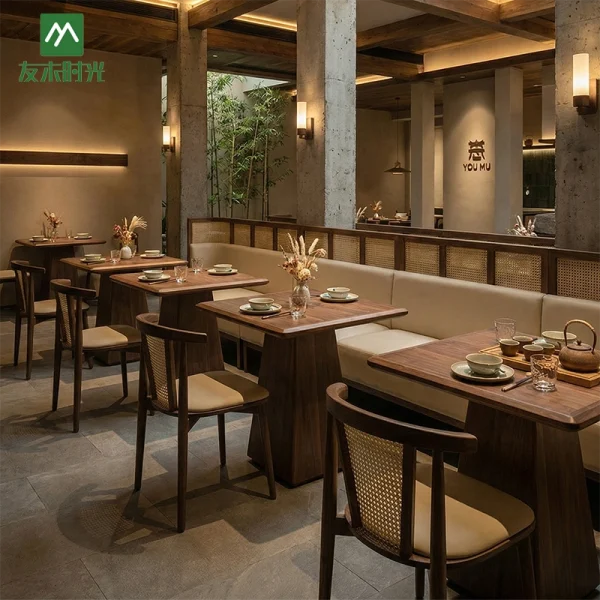 Custom Restaurant Furniture Factory Supply — Perfectly Suited for Chinese and Southeast Asian-themed Dining Spaces, as Well as Cozy Restaurant Environments